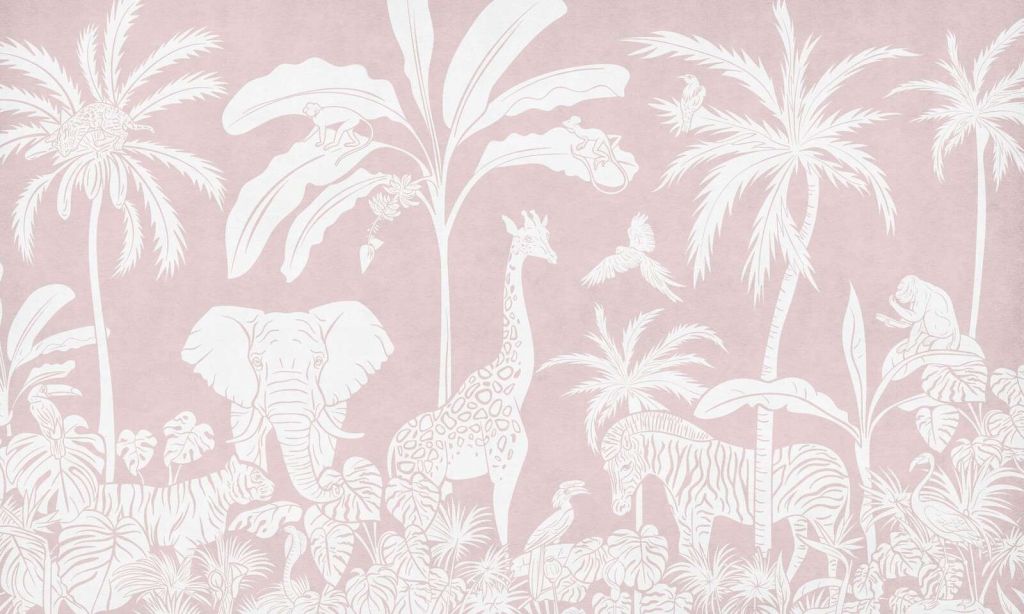 Monochrome Jungle - Pink