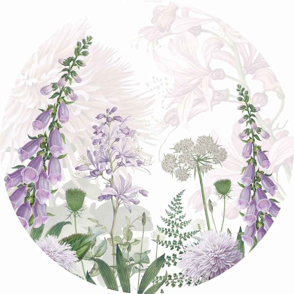 Foxglove Flowers - Circle