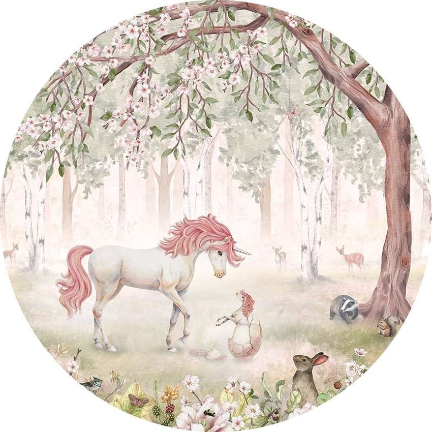 Unicorn Forest - Green - Circle