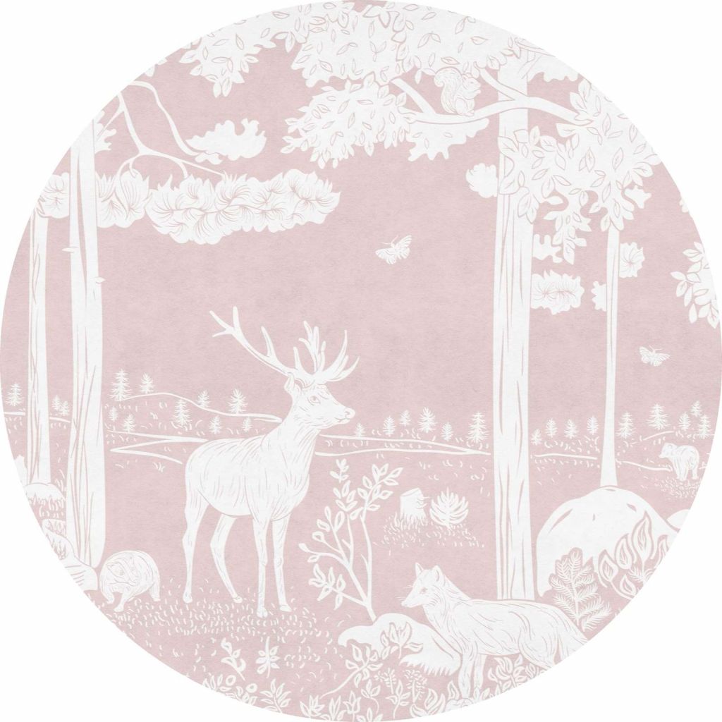 Monochrome Forest - Pink - Circle