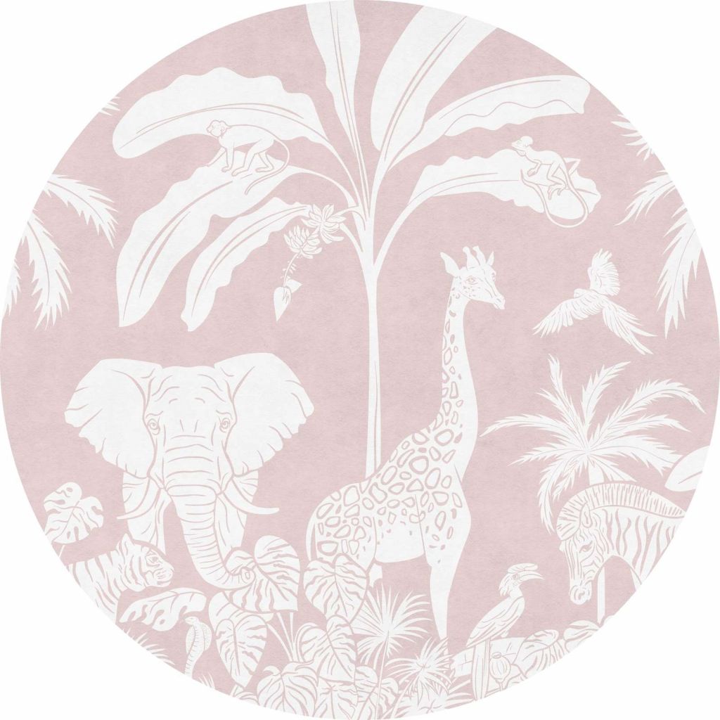 Monochrome Jungle - Pink - Circle