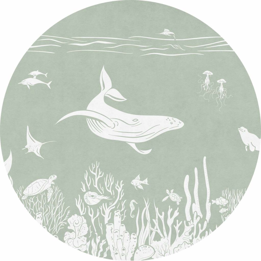 Monochrome Sea - Green - Circle