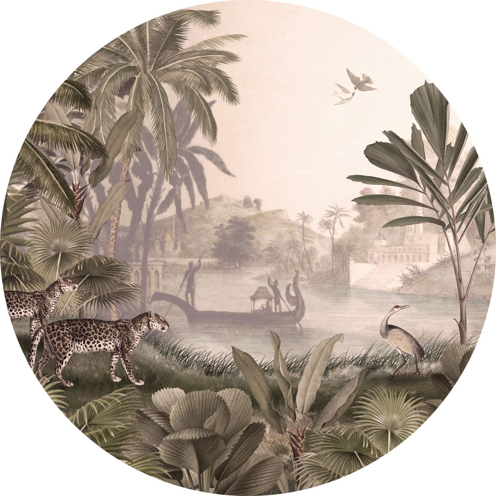 Leopard Landscape - Sepia - Circle